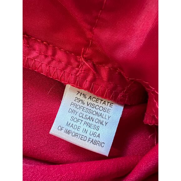 Vintage 90s High Waisted Dress Pants Cherry Red - Picture 6 of 8